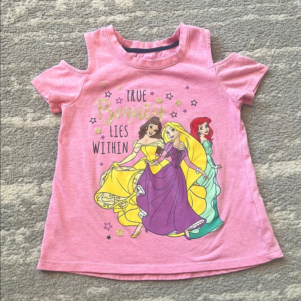 Disney Pink Princess Cold Shoulder Tee